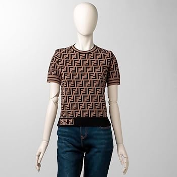 Amazon.co.jp: Fendi FZY702 A5QG F118W Knit Short Sleeve